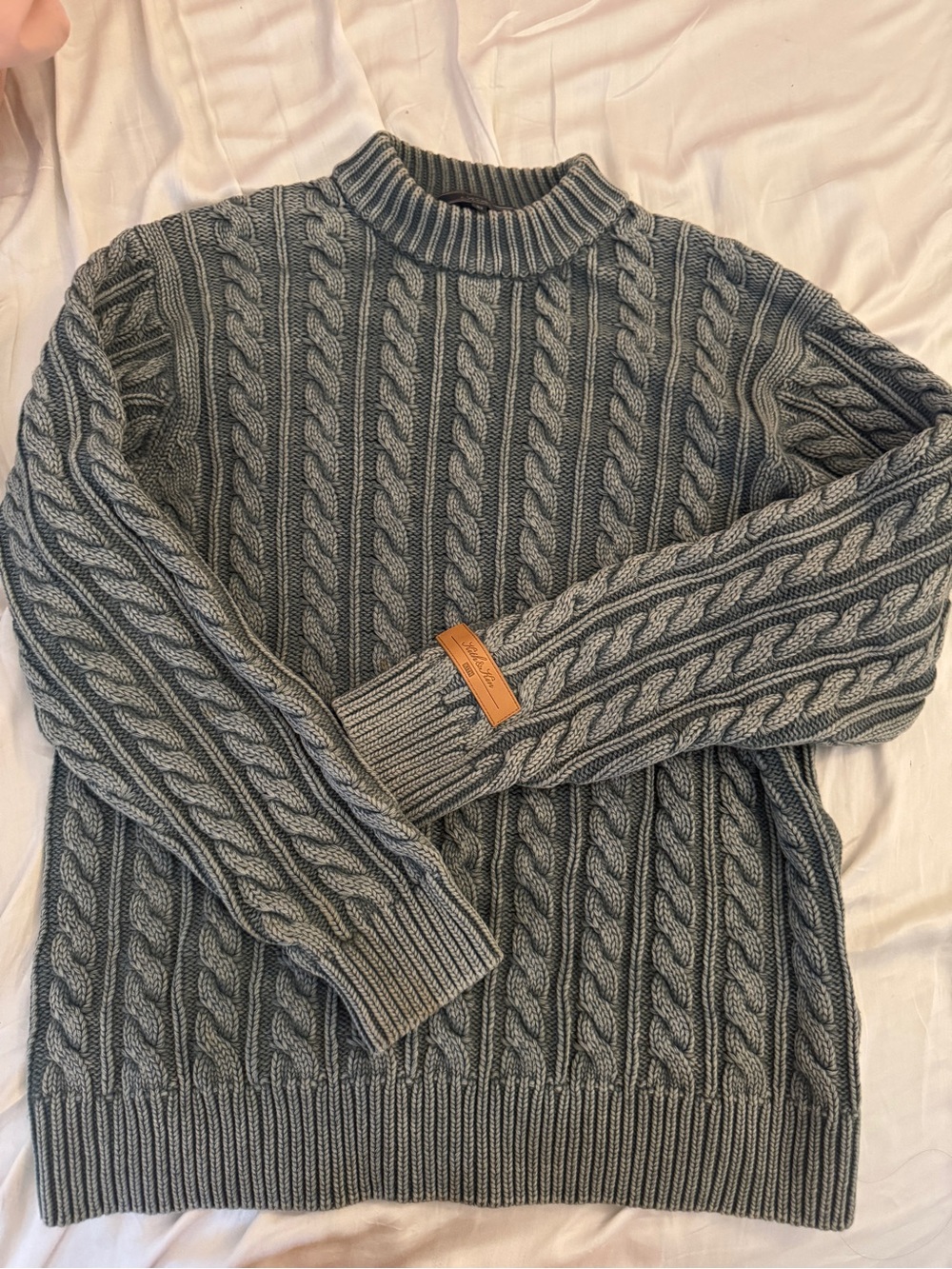 Kith Men's Cable Knit Crewneck Sweater - Green
